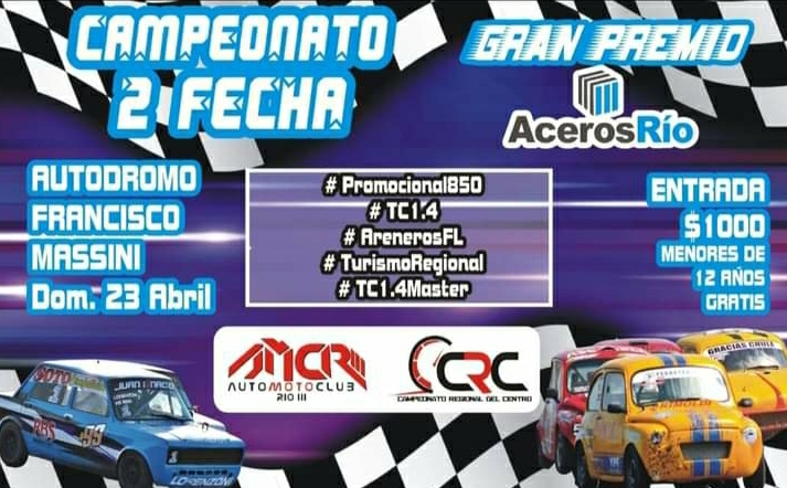 AUTOMOVILISMO: LLEGA LA SEGUNDA FECHA DEL CAMPEONATO DEL CENTRO