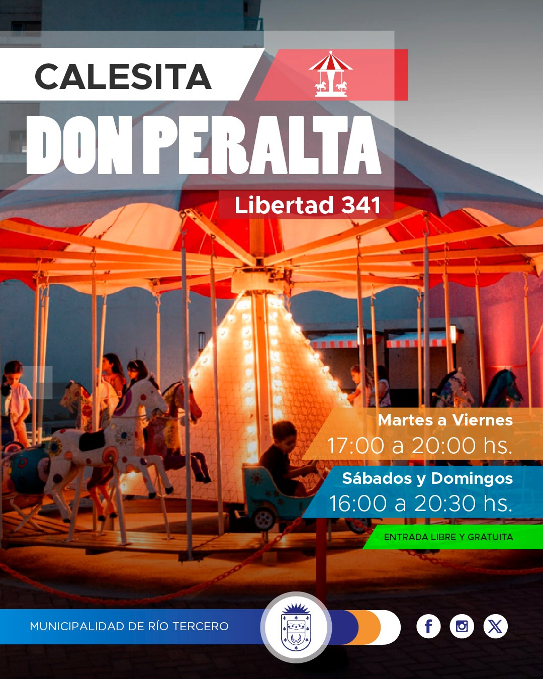 Conoc&eacute; los nuevos horarios de la calesita de Don Peralta 