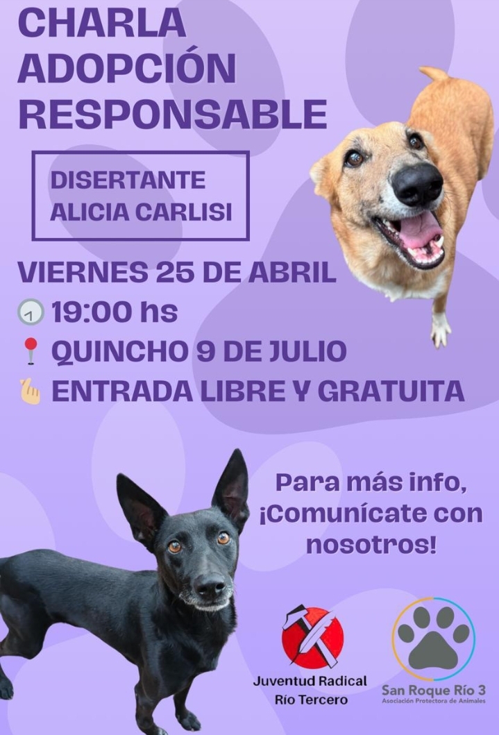 Adopción con compromiso: charla sobre tenencia responsable de mascotas 