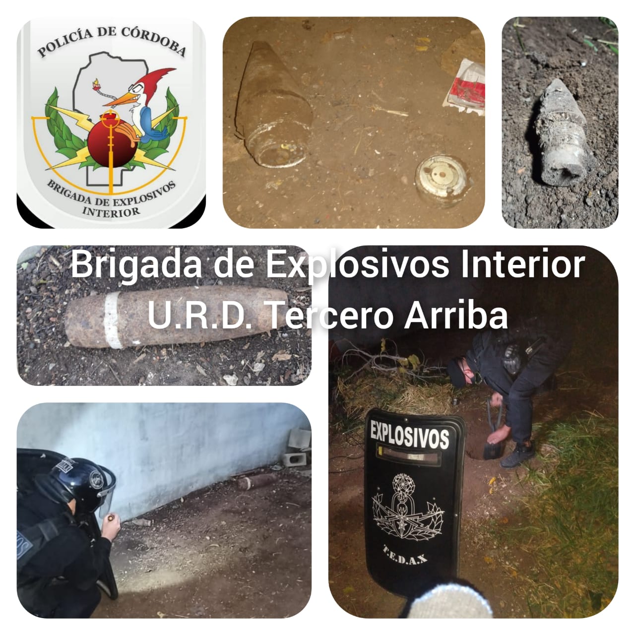 PARTE POLICIAL RIO TERCERO: DETONACI&Oacute;N DE ESPOLETA