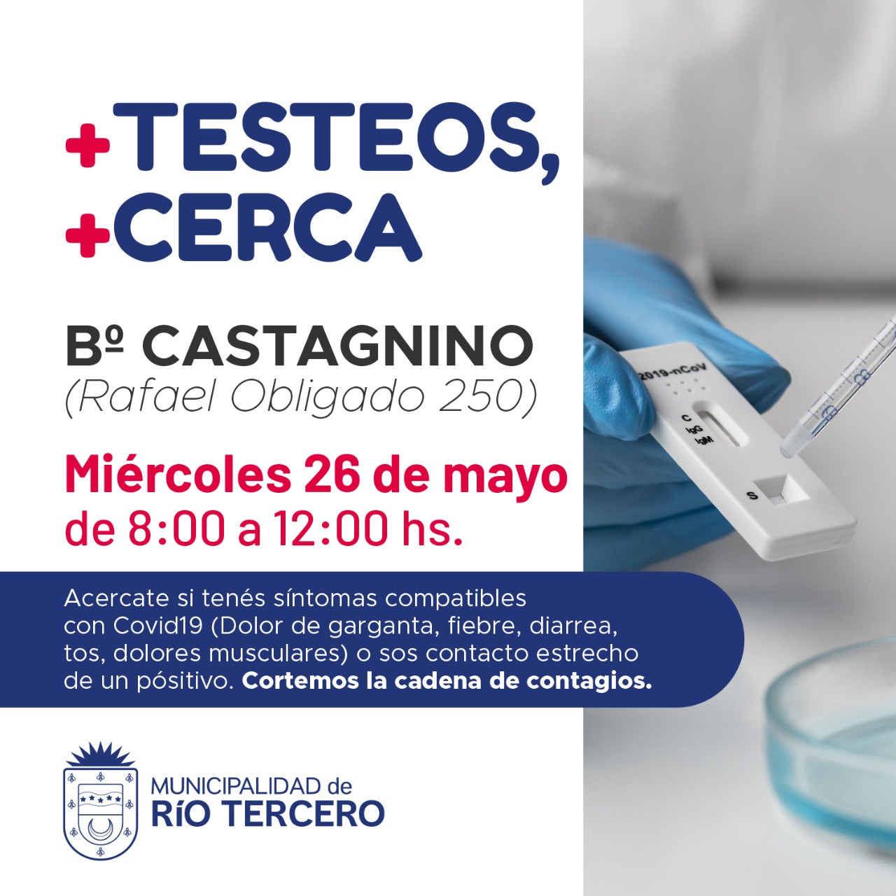 EL MUNICIPIO REALIZAR&Aacute; TESTEOS M&Oacute;VILES EN LOS BARRIOS