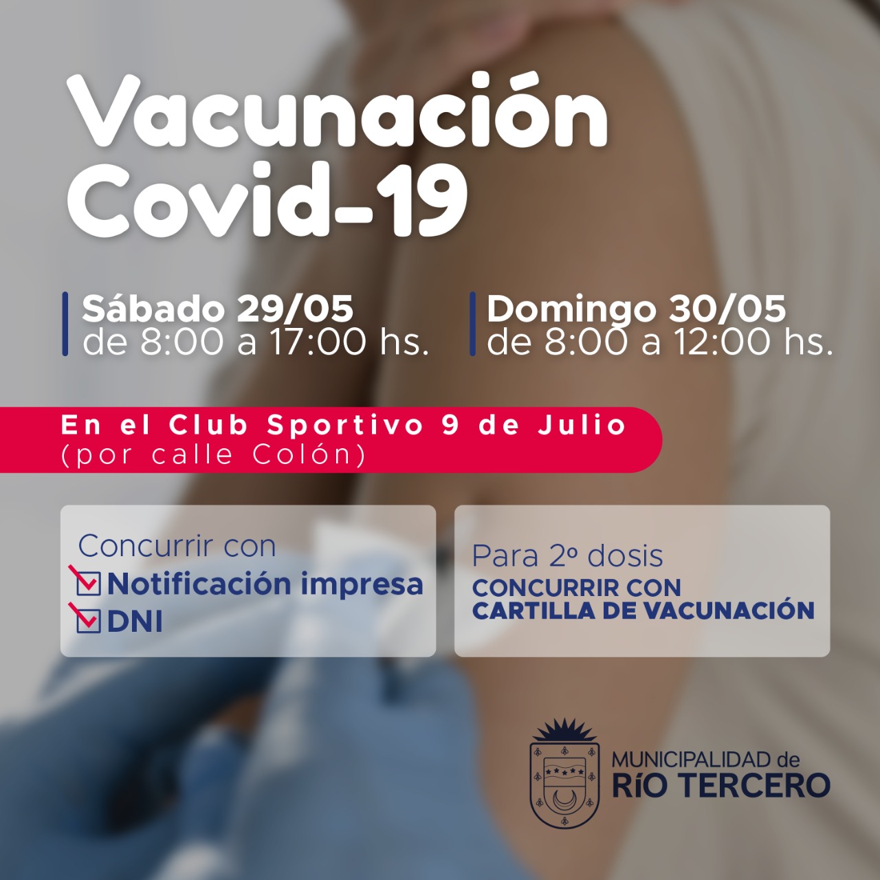 RIO TERCERO: VACUNARAN 1.500 VECINOS EN LOS PR&Oacute;XIMOS D&Iacute;AS 