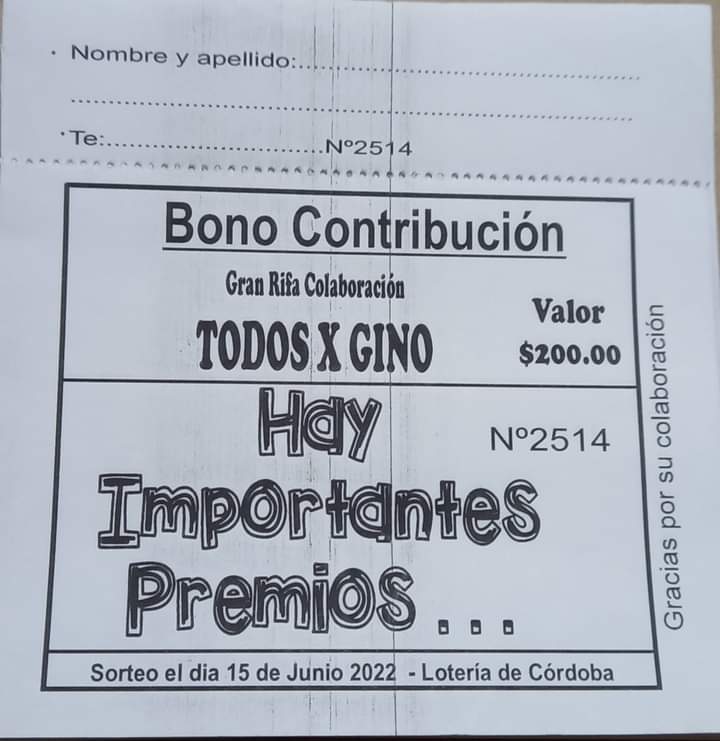 GRAN RIFA TODOS X GINO