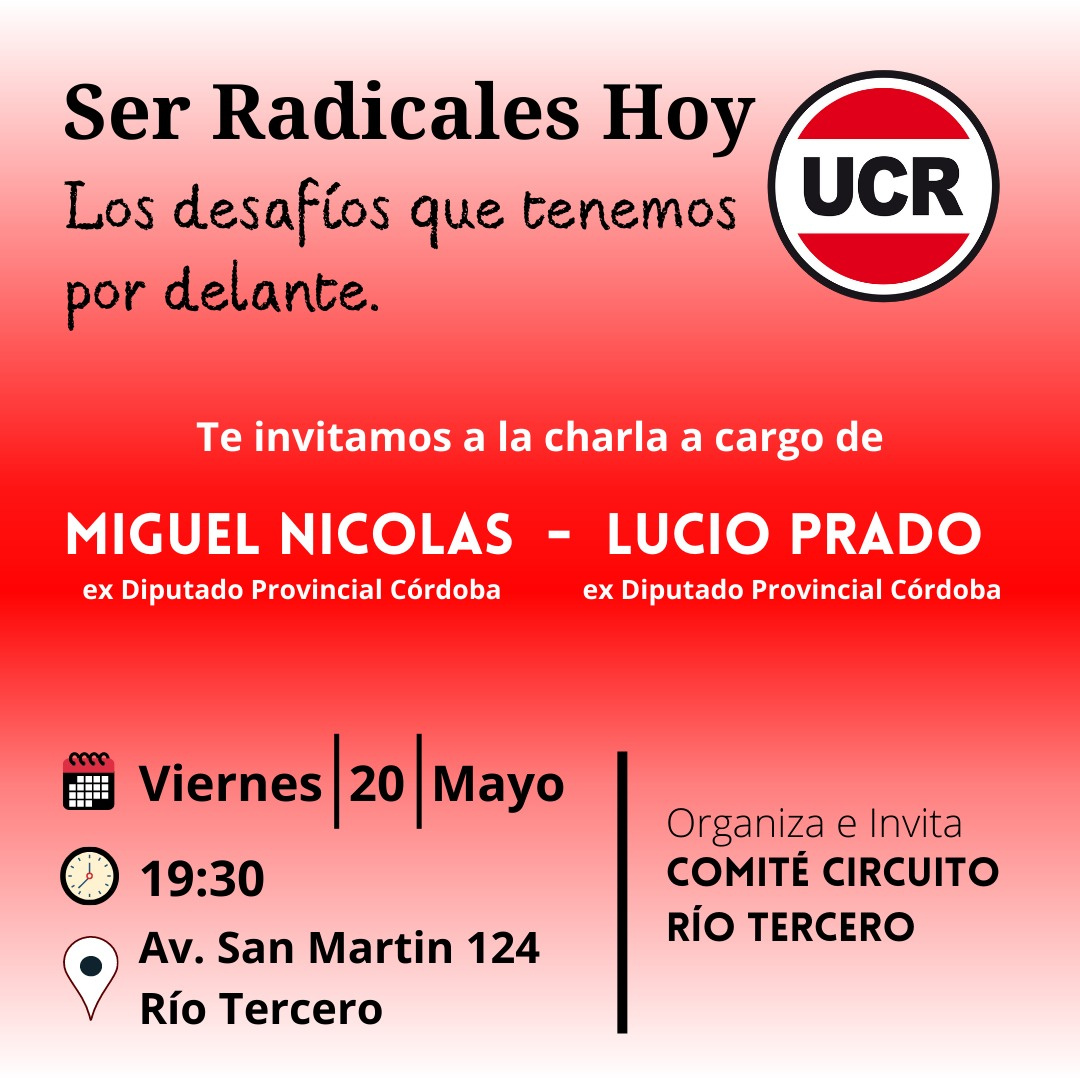 SER RADICALES HOY: UNA CHARLA PARA DEBATIR EL ROL DEL PARTIDO