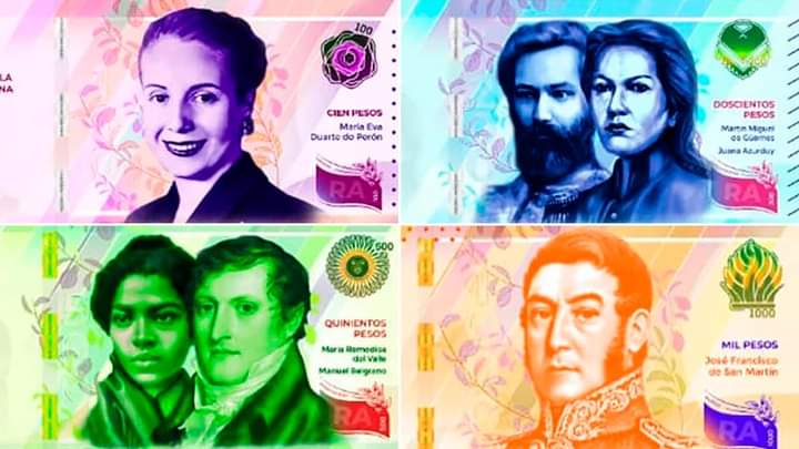 Pr&oacute;ceres en lugar de animales: estos son los nuevos billetes de $100, 200, 500, 1.000 que present&oacute; Alberto Fern&aacute;ndez
