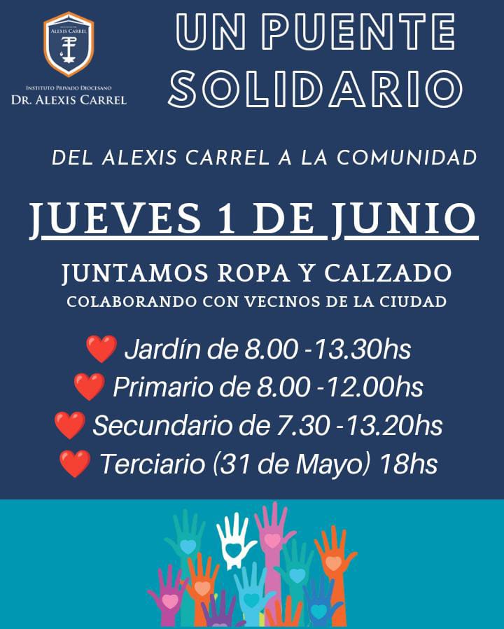 UN PUENTE SOLIDARIO DEL ALEXIS CARREL A LA COMUNIDAD