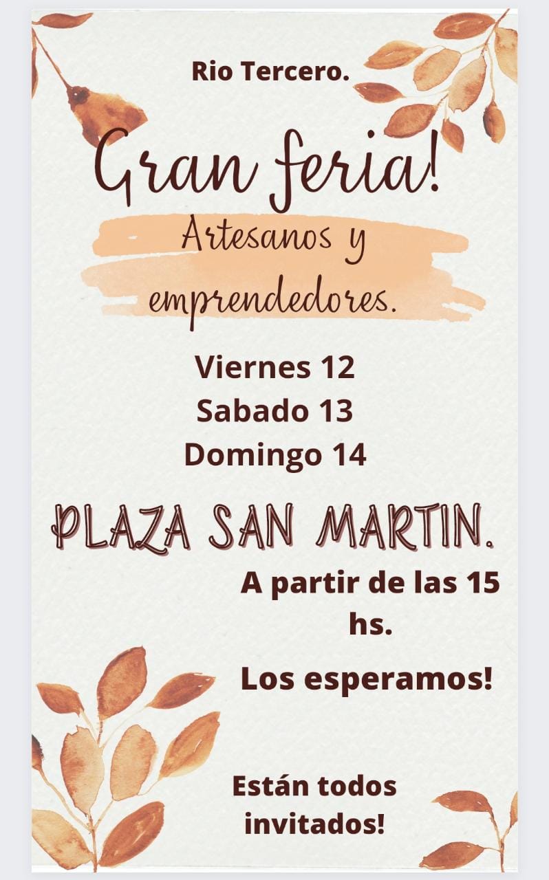 GRAN FERIA DE ARTESANOS ESTE FIN DE SEMANA EN PLAZA SAN MART&Iacute;N