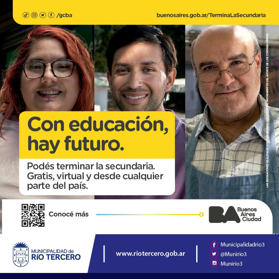 LA MUNICIPALIDAD ABRE LAS INSCRIPCIONES PARA FORMAR PARTE DEL PROGRAMA *TERMIN&Aacute; LA SECUNDARIA*