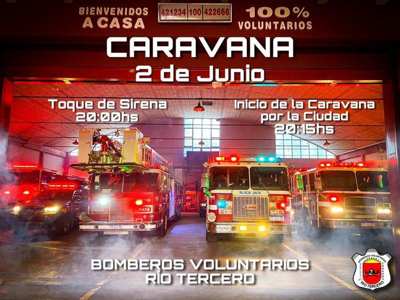 RECORRIDO DE LA CARAVANA DE BOMBEROS VOLUNTARIOS DE RIO TERCERO 2023!!