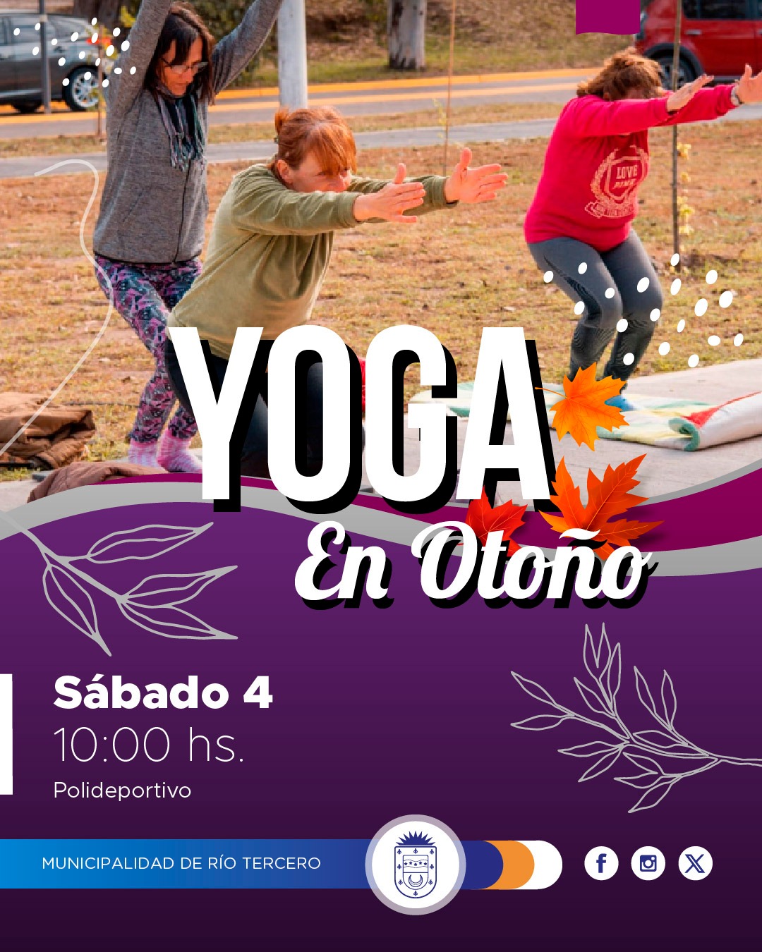 Mañana sábado habrá clases de yoga en el polideportivo 