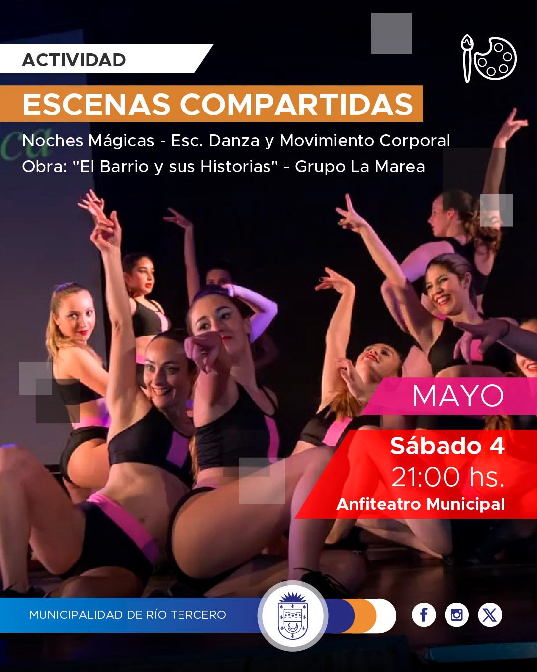 Este sábado se presenta la obra Escenas Compartidas en el Anfiteatro