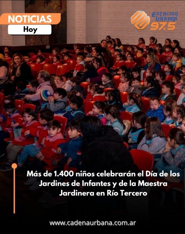 M&aacute;s de 1.400 ni&ntilde;os celebrar&aacute;n el D&iacute;a de los Jardines de Infantes y de la Maestra Jardinera en R&iacute;o Tercero