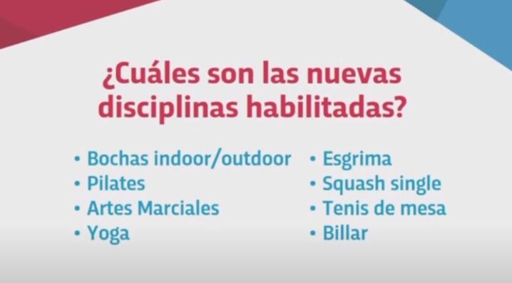 El COE habilit&oacute; nuevos deportes y actividades en las zonas blancas.