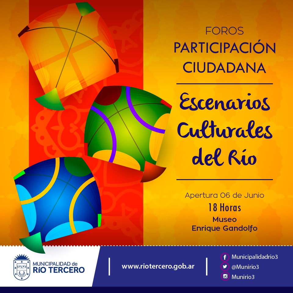 INICIAN LOS FOROS DE PARTICIPACI&Oacute;N CIUDADANA *ESCENARIOS CULTURALES DEL R&Iacute;O*