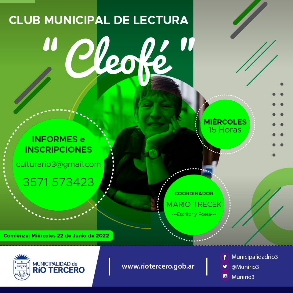 PRESENTAN HOY EL PROGRAMA R&Iacute;O TERCERO LEE