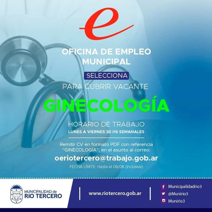 LA OFICINA DE EMPLEO MUNICIPAL SELECCIONA VACANTE EN GINECOLOG&Iacute;A 