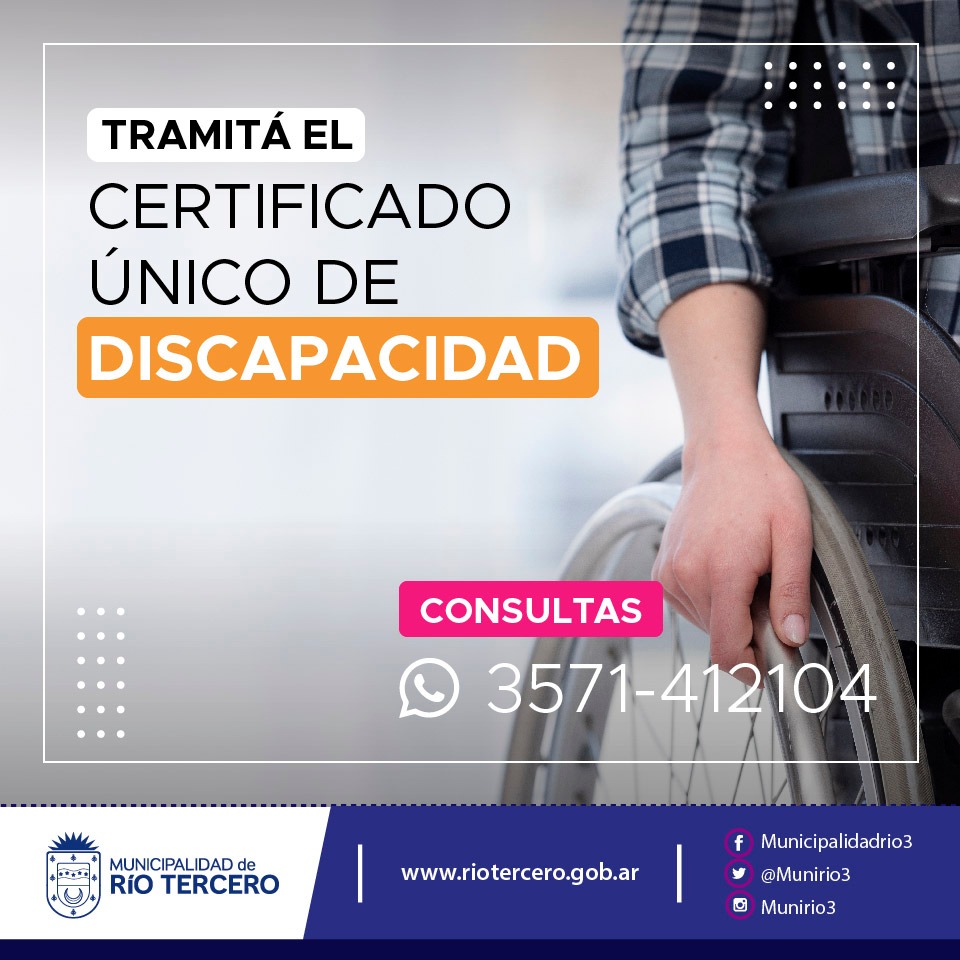 CERTIFICADO &Uacute;NICO DE DISCAPACIDAD