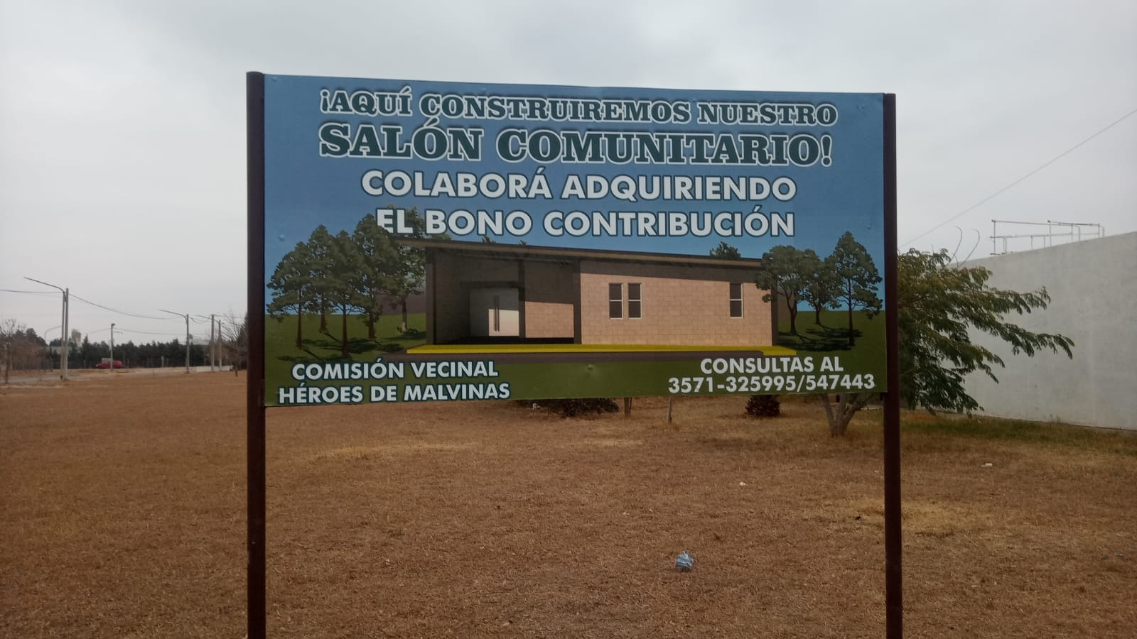 BARRIO H&Eacute;ROES DE MALVINAS LANZA UN BONO CONTRIBUCI&Oacute;N PARA LA CONSTRUCCI&Oacute;N DE SU SAL&Oacute;N