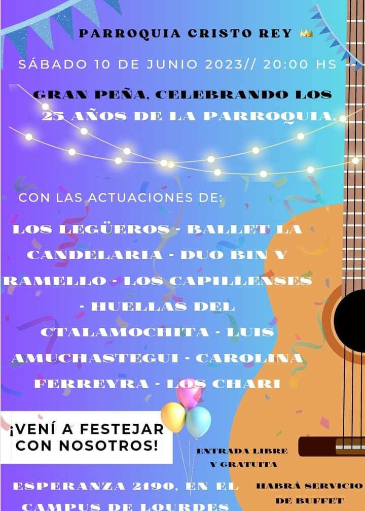 LA PARROQUIA CRISTO REY CELEBRA SUS 25 A&Ntilde;OS CON UNA GRAN PE&Ntilde;A