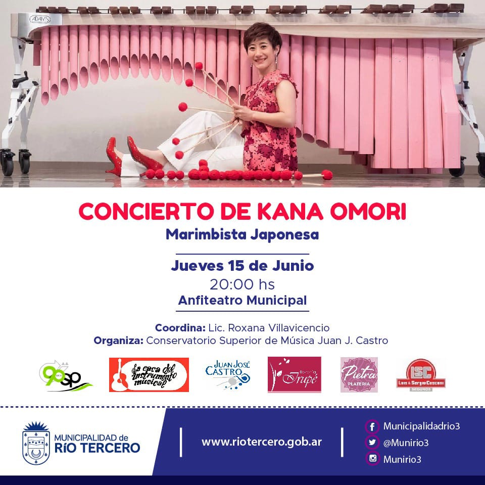 EL MUNICIPIO INVITA A PRESENCIAR EL SHOW DE LA MARIMBISTA KANA OMORI