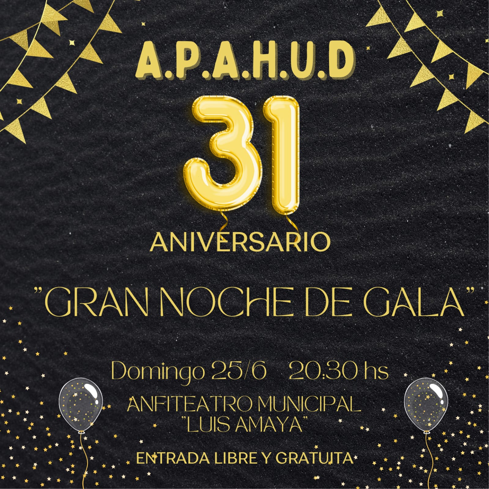 APAHUD CELEBRA SU 31 ANIVERSARIO CON UNA GRAN NOCHE DE GALA