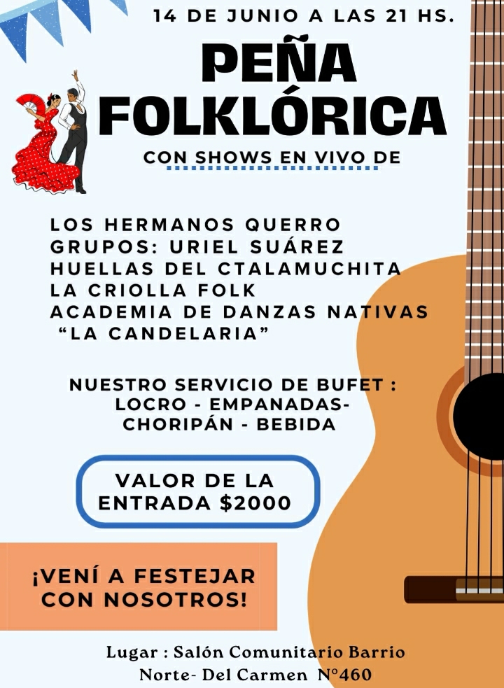 Barrio Norte organiza una gran peña para mejorar el salón comunitario