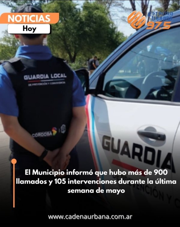El Municipio inform&oacute; que hubo m&aacute;s de 900 llamados y 105 intervenciones durante la &uacute;ltima semana de mayo