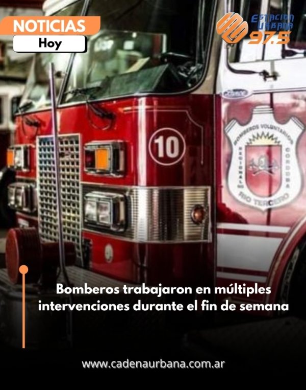 Bomberos trabajaron en m&uacute;ltiples intervenciones durante el fin de semana