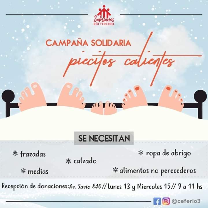 El Ceferino realiza la Campa&ntilde;a de abrigo 2020 : PIECITOS CALIENTES