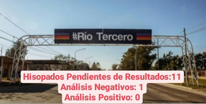 CORONAVIRUS: R&Iacute;O TERCERO SIGUE SIN CASOS CONFIRMADOS, 10 PERSONAS CON POSIBLE CONTAGIO A LA ESPERA DE RESULTADOS.