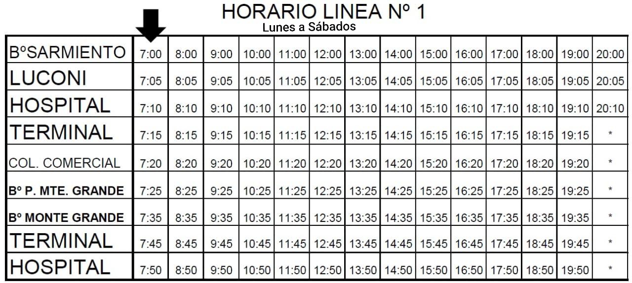 Rio Bus Horarios y recorridos 