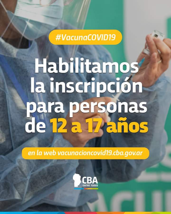 Desde el martes 3 de agosto se comenzar&aacute; la vacunaci&oacute;n por los grupos de riesgo priorizados de 12 a 17 a&ntilde;os