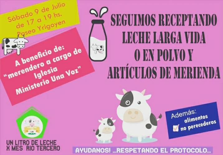 NUEVA COLECTA DE UN LITRO DE LECHE POR MES