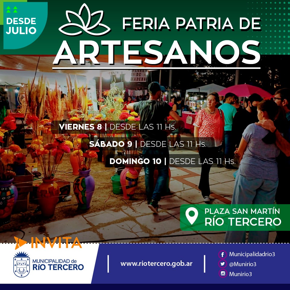 FERIA ARTESANAL ESTE FIN DE SEMANA