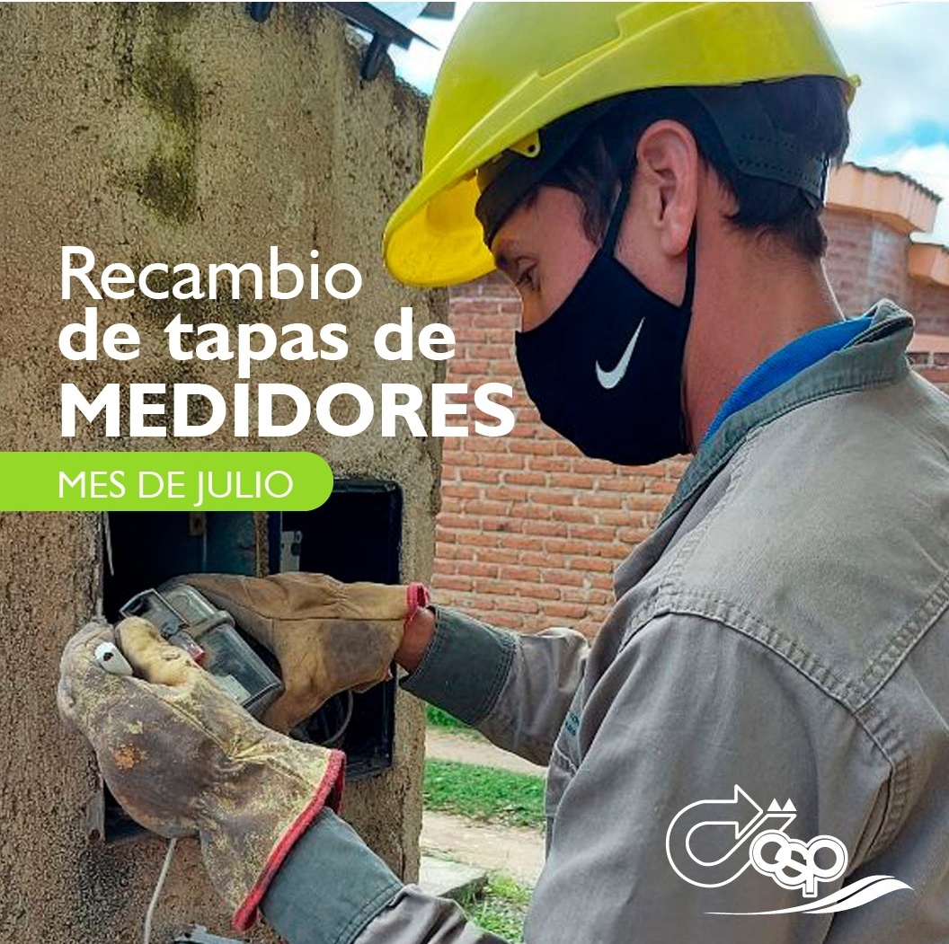 LA COOPERATIVA ESTA REALIZANDO EL CAMBIO DE TAPAS DE MEDIDORES
