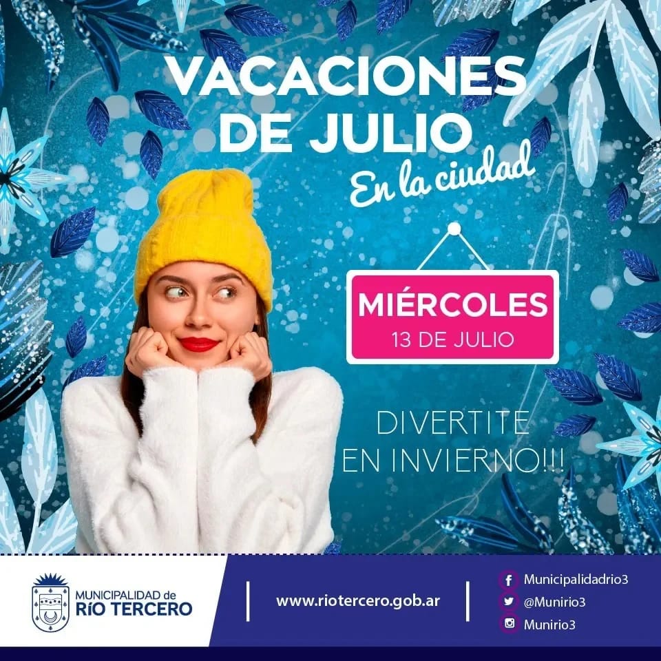 ACTIVIDADES DURANTE LAS VACACIONES DE INVIERNO PARA ESTE MI&Eacute;RCOLES 13 DE JULIO