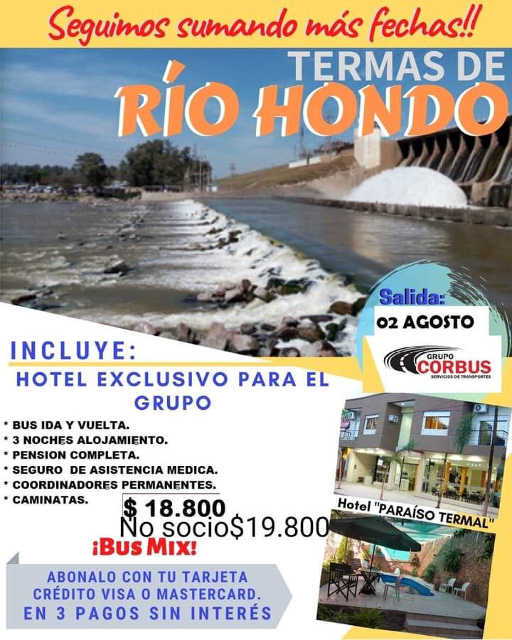 ESPACIO DEL CIRCULO DE JUBILADOS Y PENSIONADOS R&Iacute;O TERCERO JUEVES 14 DE JULIO