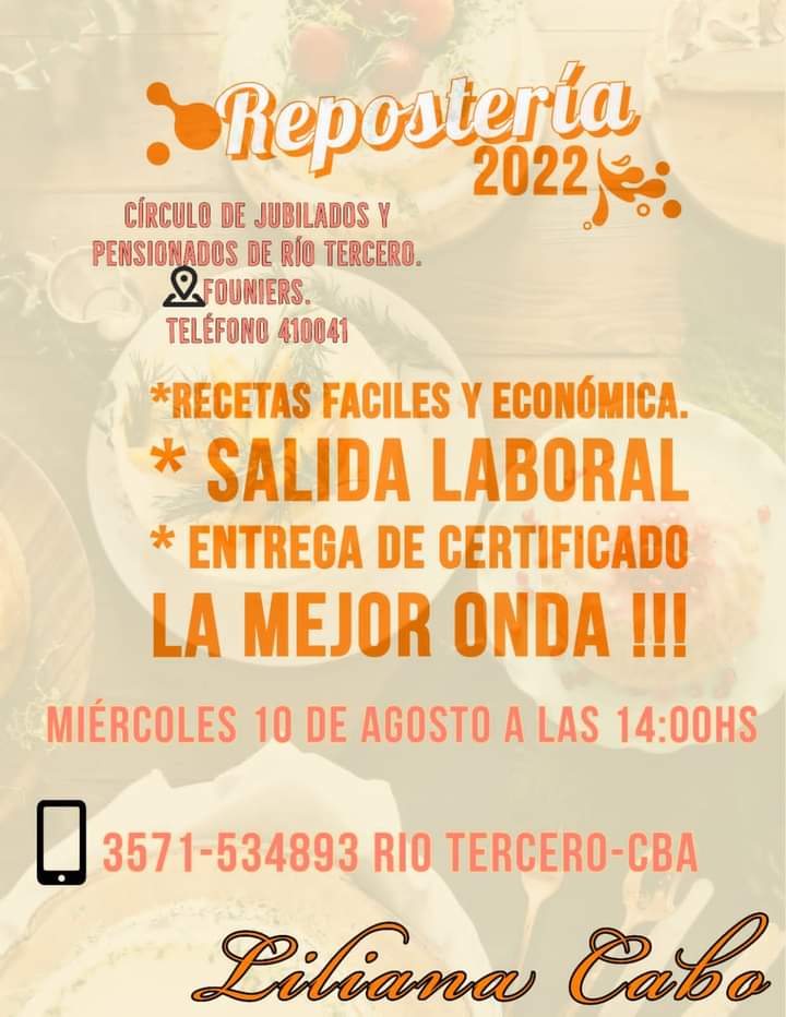 ESPACIO DEL CIRCULO DE JUBILADOS Y PENSIONADOS R&Iacute;O TERCERO JUEVES 28 DE JULIO 