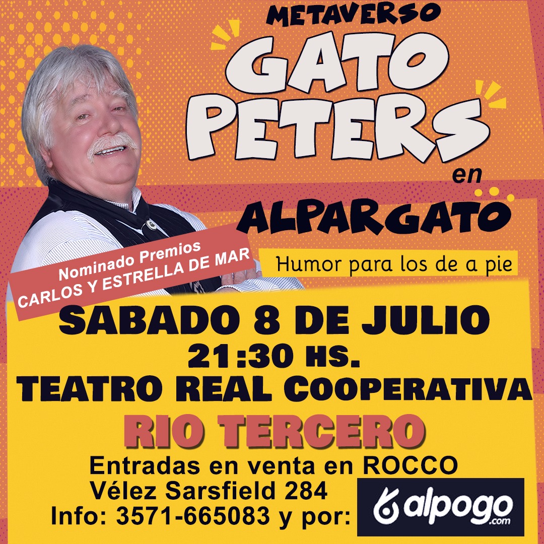 GATO PETERS PRESENTA *ALPARGATO* EN R&Iacute;O TERCERO 