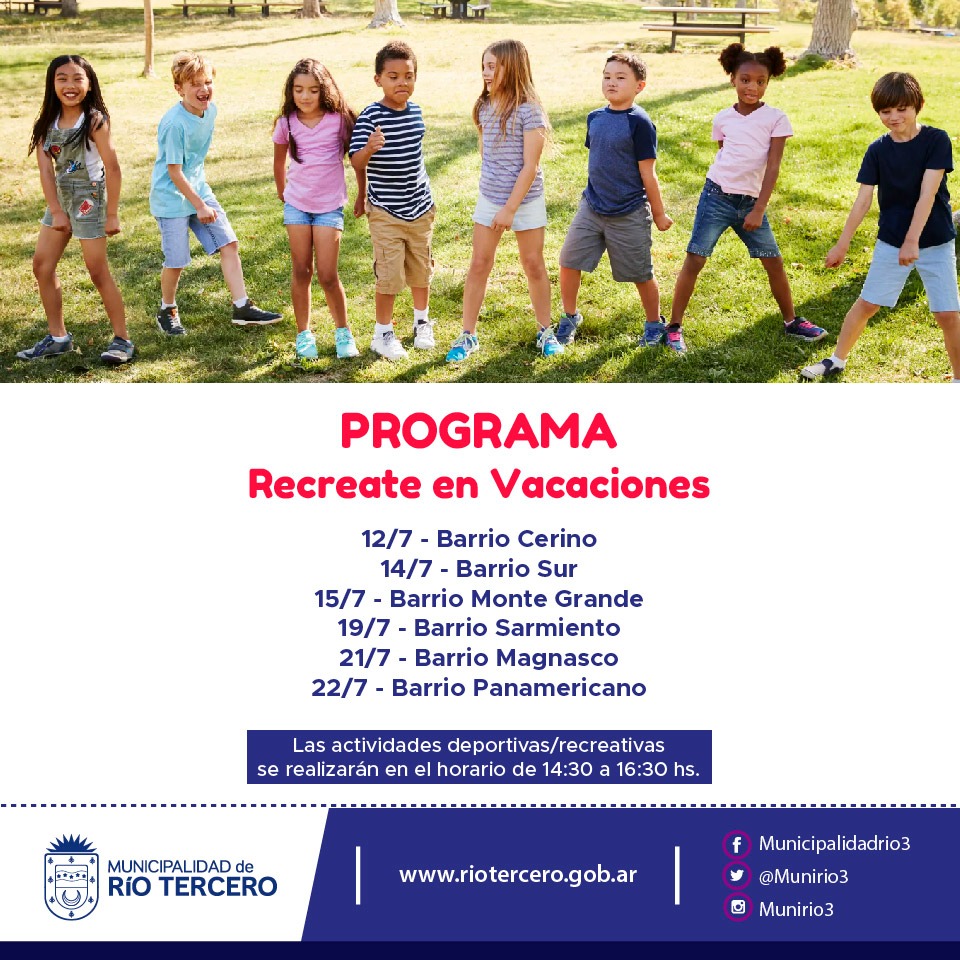 EL MUNICIPIO PRESENTA EL PROGRAMA RECREATE EN VACACIONES DE INVIERNO