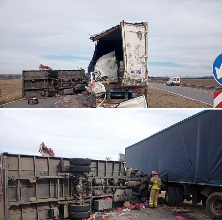 ACCIDENTE ENTRE CAMIONES EN AUTOV&Iacute;A RUTA 36 KM 717
