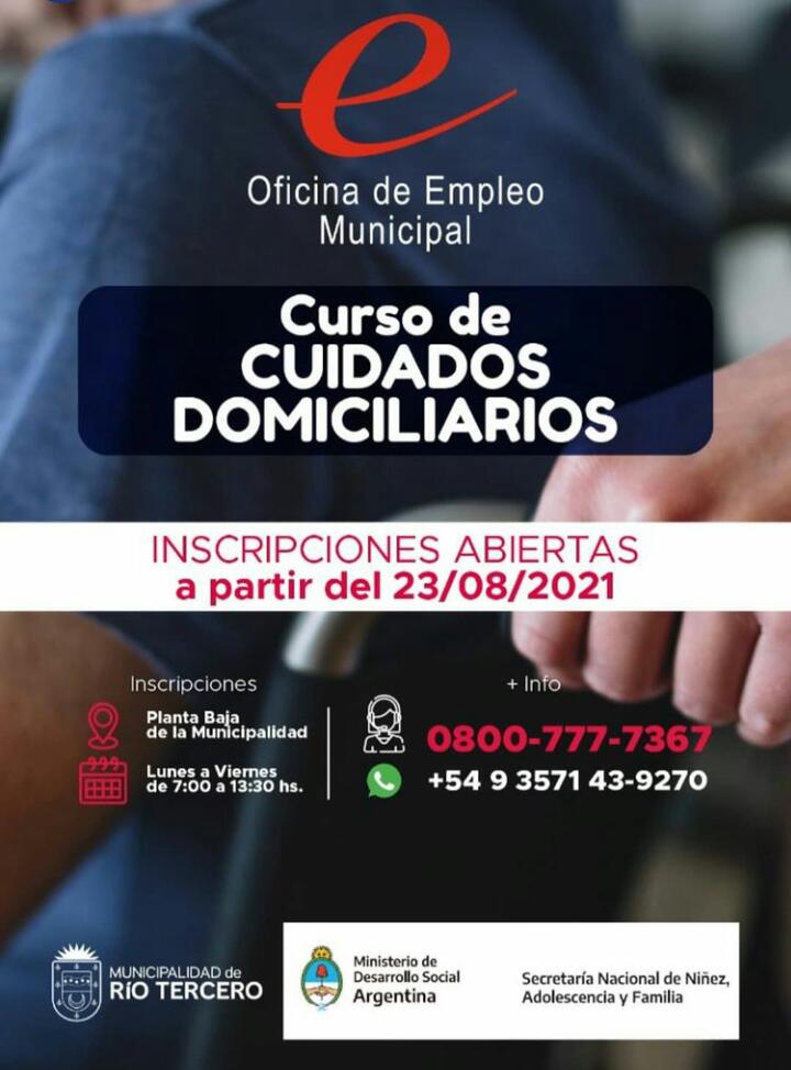 CURSO DE CUIDADOS DOMICILIARIOS EN R&Iacute;O TERCERO
