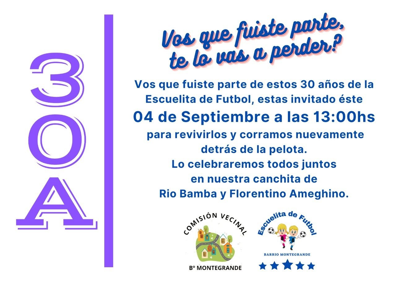 LA ESCUELITA DE BARRIO MONTEGRANDE CELEBRA SUS 30 A&Ntilde;OS
