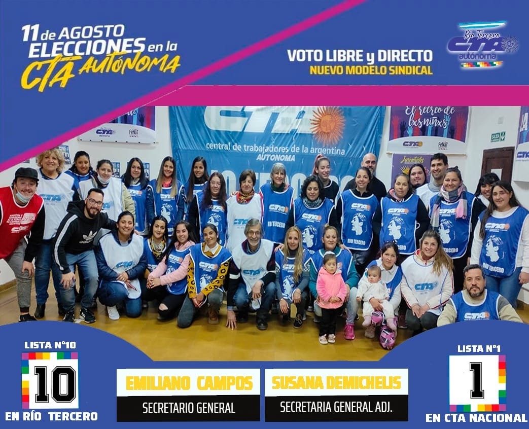 ELECCIONES EN CTA: EMILIANO CAMPOS OCUPAR&Iacute;A LA SECRETAR&Aacute; GENERAL