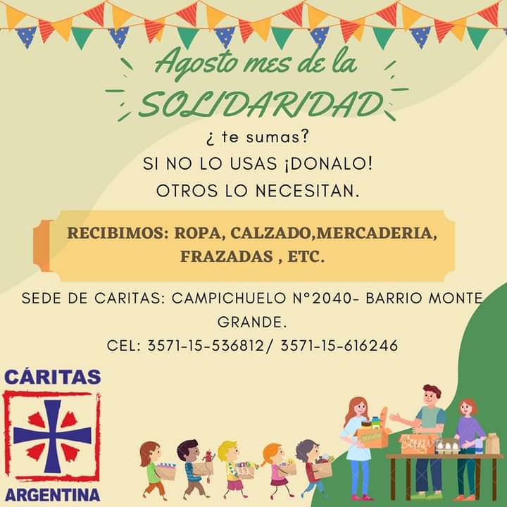 AGOSTO: MES DE LA SOLIDARIDAD EN C&Aacute;RITAS DE MONTEGRANDE
