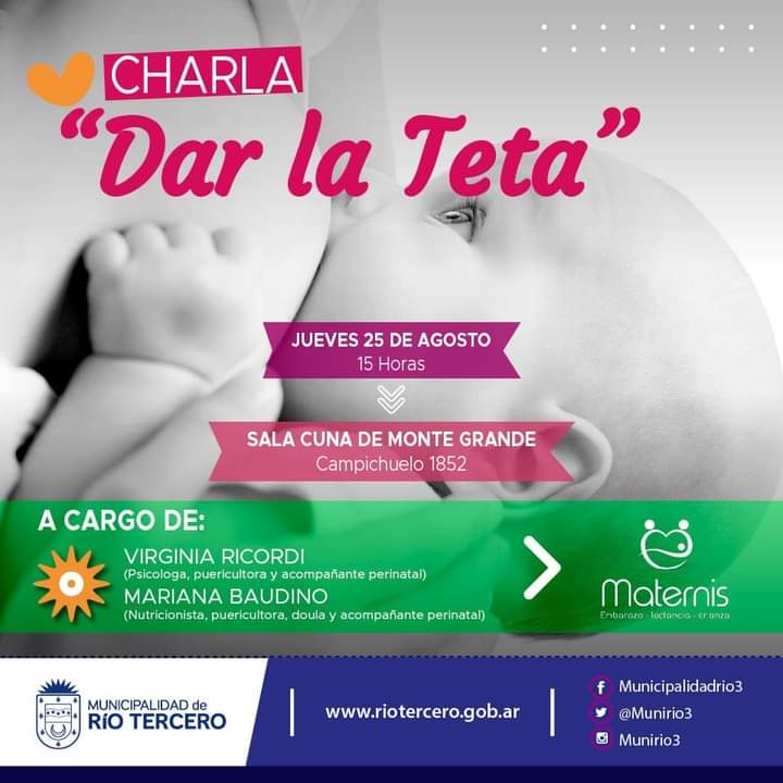 MA&Ntilde;ANA JUEVES SE REALIZAR&Aacute; UNA CHARLA SOBRE *DAR LA TETA*