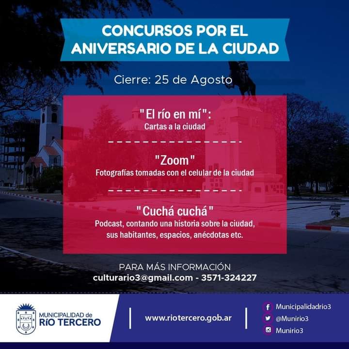 CULTURA ORGANIZA CONCURSOS POR EL ANIVERSARIO DE LA CIUDAD