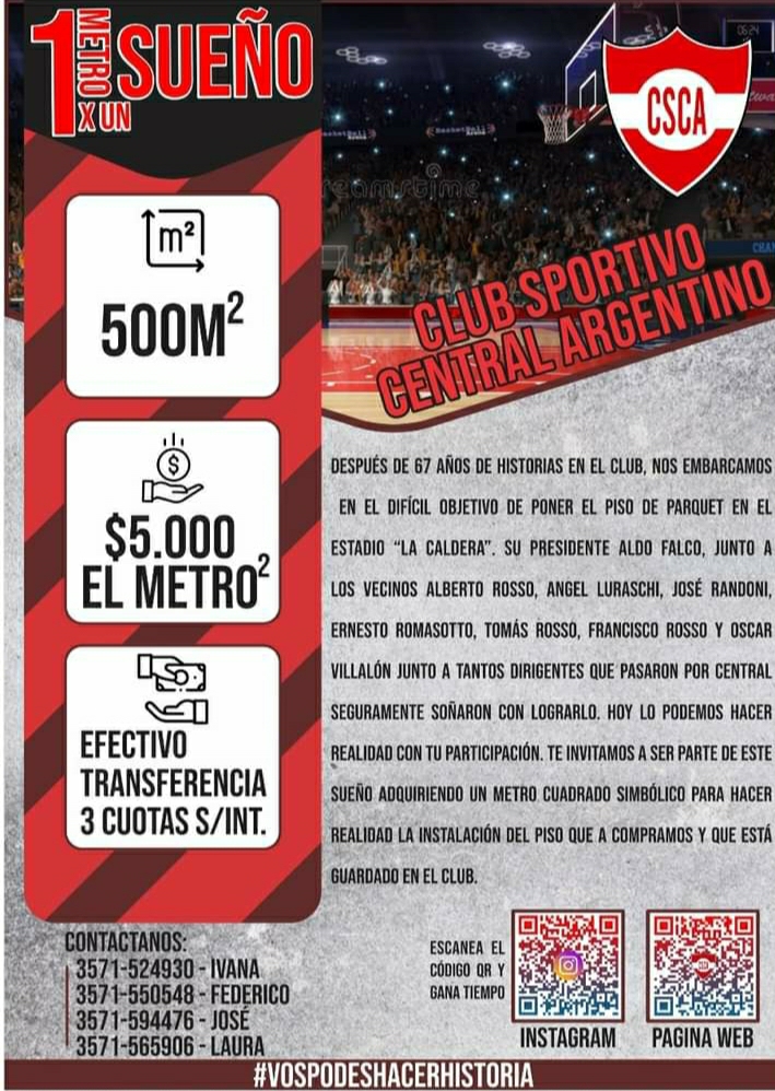 UN METRO POR UN SUE&Ntilde;O: LA CAMPA&Ntilde;A DE CENTRAL ARGENTINO PARA COLOCAR EL PARQU&Eacute;