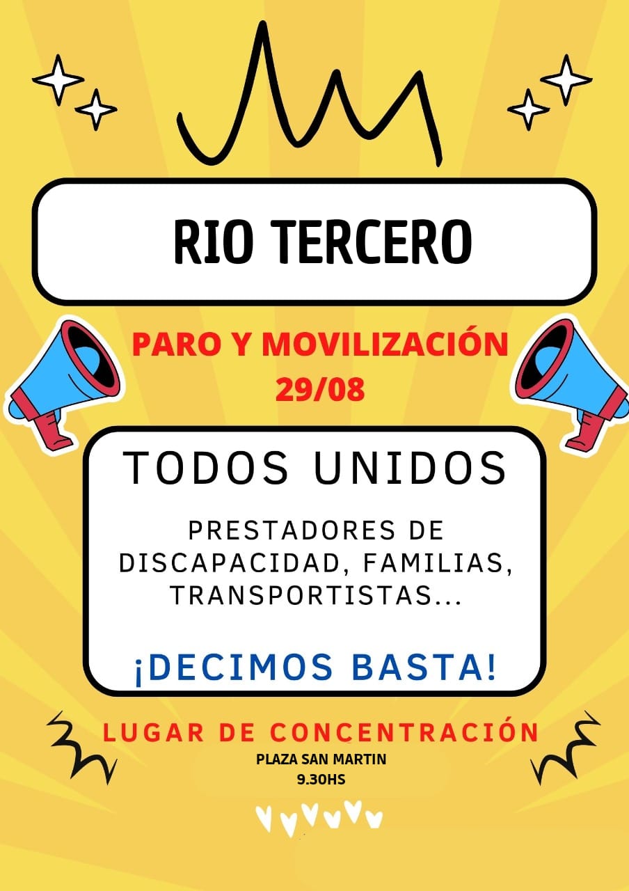 MOVILIZACI&Oacute;N Y RECLAMO DE PRESTADORES DE DISCAPACIDAD