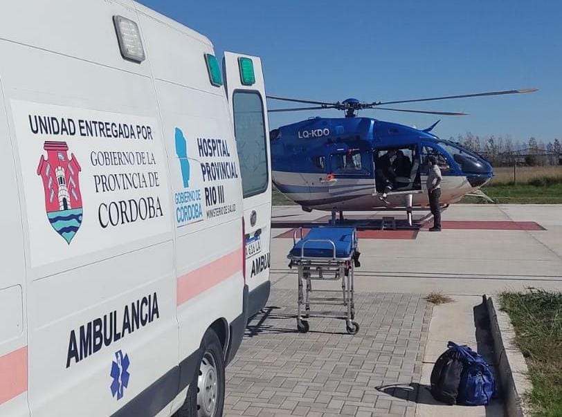 SE UTILIZ&Oacute; NUEVAMENTE EL HELIPUERTO DEL HOSPITAL PROVINCIAL